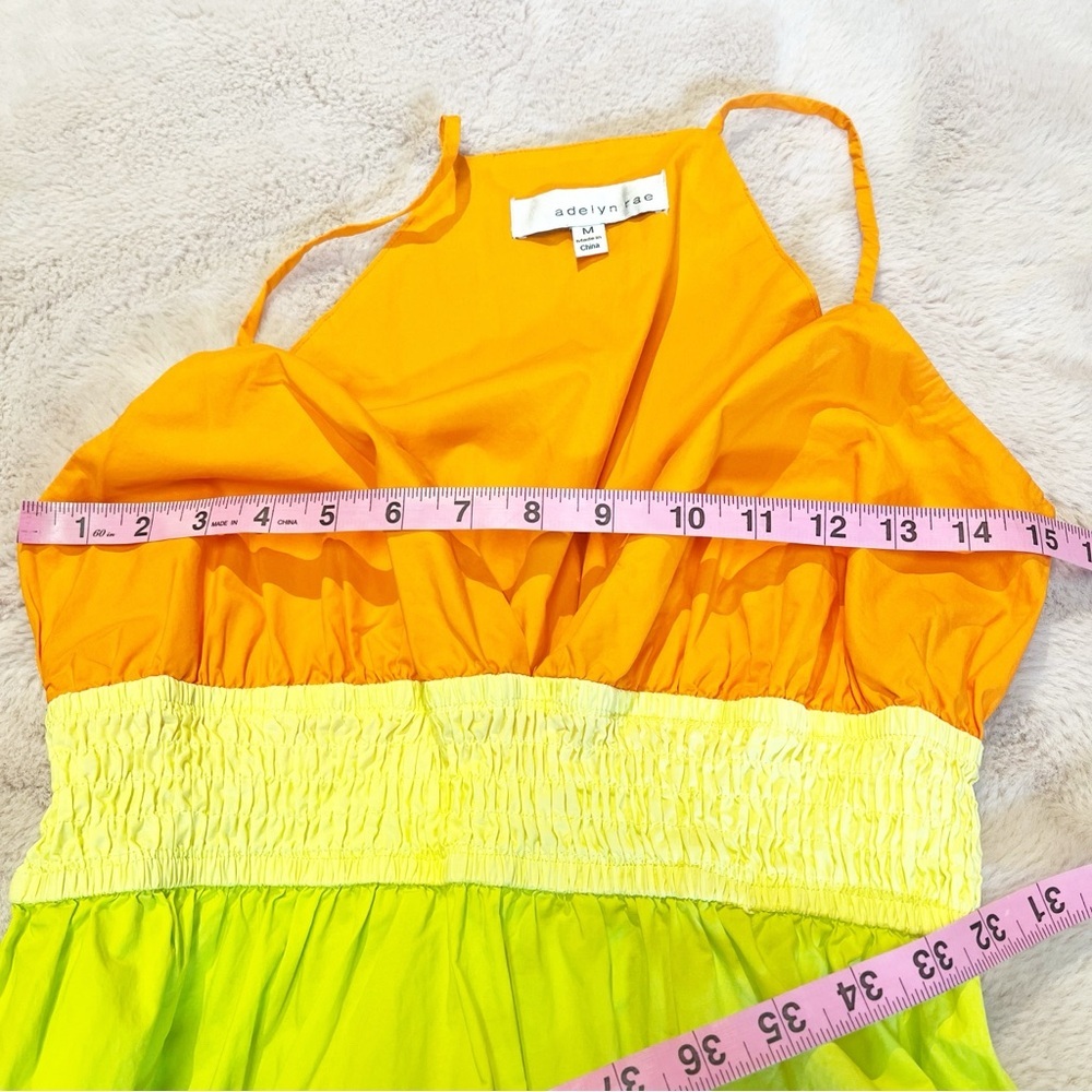 ADELYN RAE Colorblock Poplin Midi Dress Size Medium - Picture 5 of 6